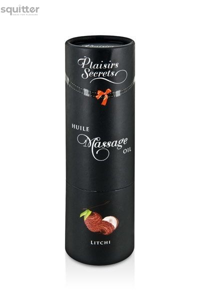 Массажное масло Plaisirs Secrets Litchi (59 мл) с афродизиаками, съедобное, подарочная упаковка SO1835 фото