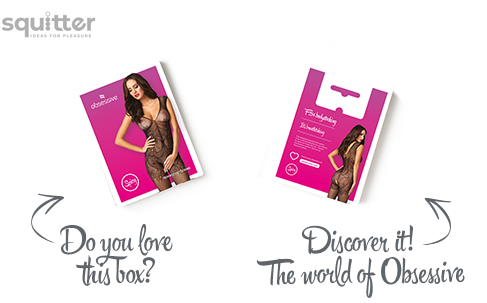Бодистокинг Obsessive Bodystocking F234 S/M/L, абстрактный рисунок, глубокое декольте SO7230 - онлайн-сексшоп Сквитер