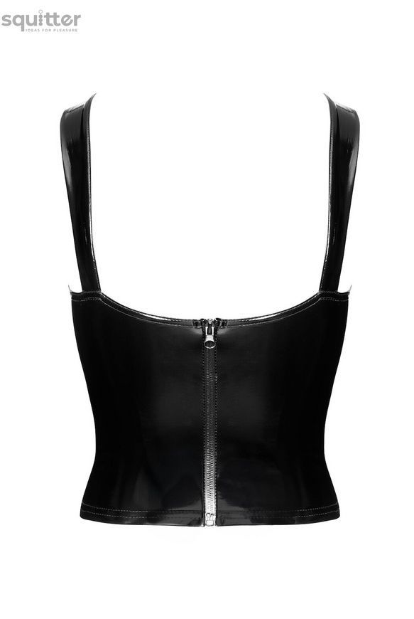 Корсет Noir Handmade F379 Dominae Frontbind PVC Corset Top L SX4131 - онлайн-сексшоп Сквітер