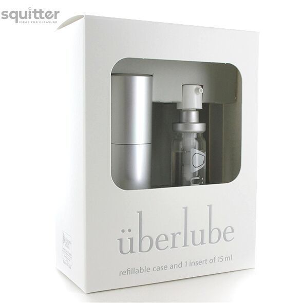 Преміум лубрикант 3в1 на силіконовій основі Uberlube Good-to-Go Silver (15 мл) + кейс SO4877 - онлайн-сексшоп Сквітер