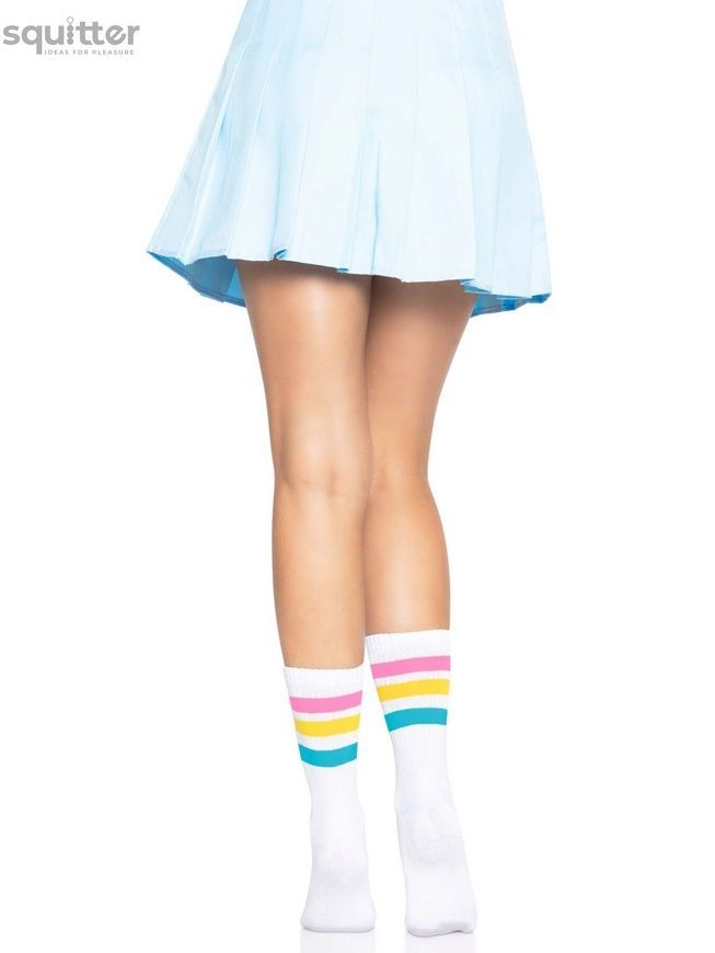 Шкарпетки жіночі в смужку Leg Avenue Pride crew socks Pansexual, 37&ndash;43 розмір SO8585 - онлайн-сексшоп Сквітер