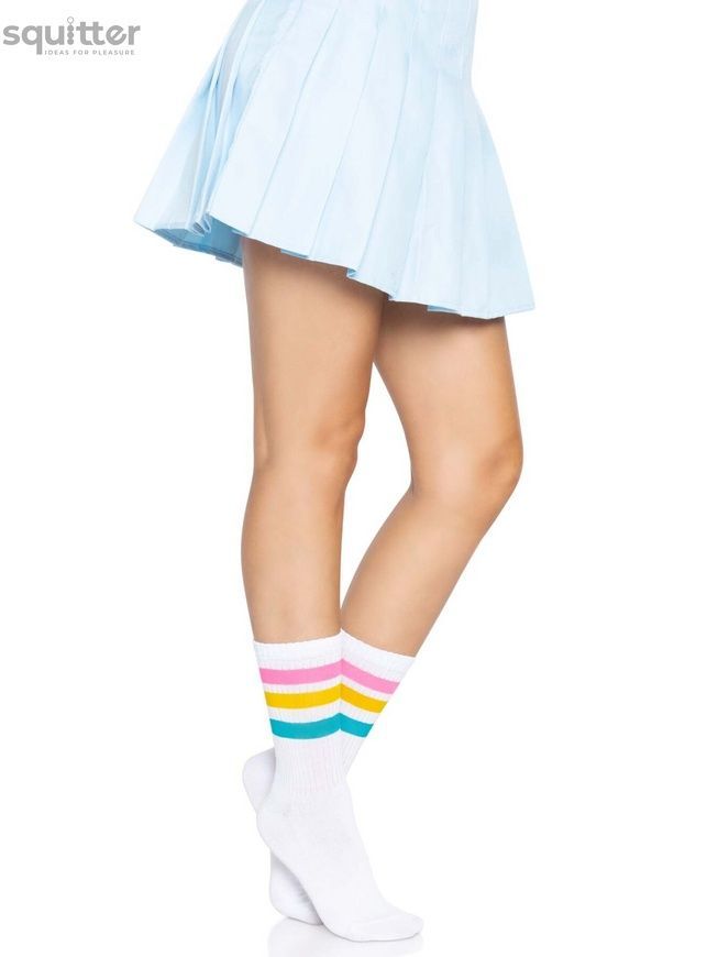 Шкарпетки жіночі в смужку Leg Avenue Pride crew socks Pansexual, 37&ndash;43 розмір SO8585 - онлайн-сексшоп Сквітер