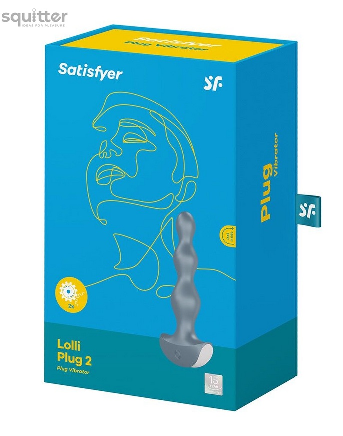 Анальный стимулятор-бусины с двумя моторами Satisfyer Lolli-Plug 2 Ice blue SO4927 фото