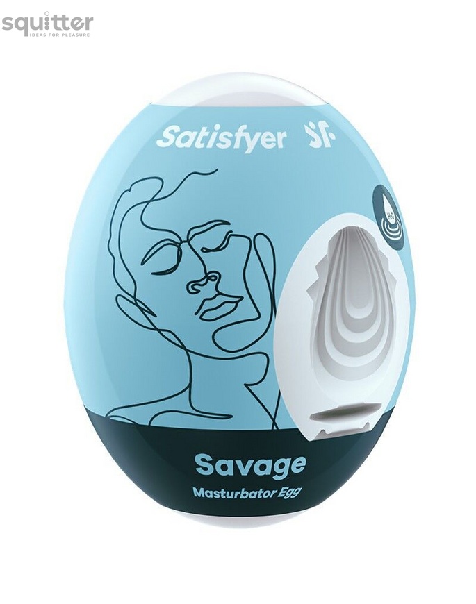 Самосмазывающийся мастурбатор-яйцо Satisfyer Masturbator Egg Savage, одноразовый, не требует смазки SO5524 фото