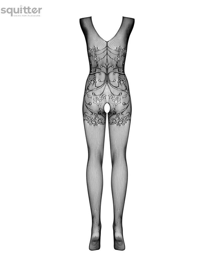 Бодистокинг Obsessive Bodystocking F234 S/M/L, абстрактный рисунок, глубокое декольте SO7230 - онлайн-сексшоп Сквитер