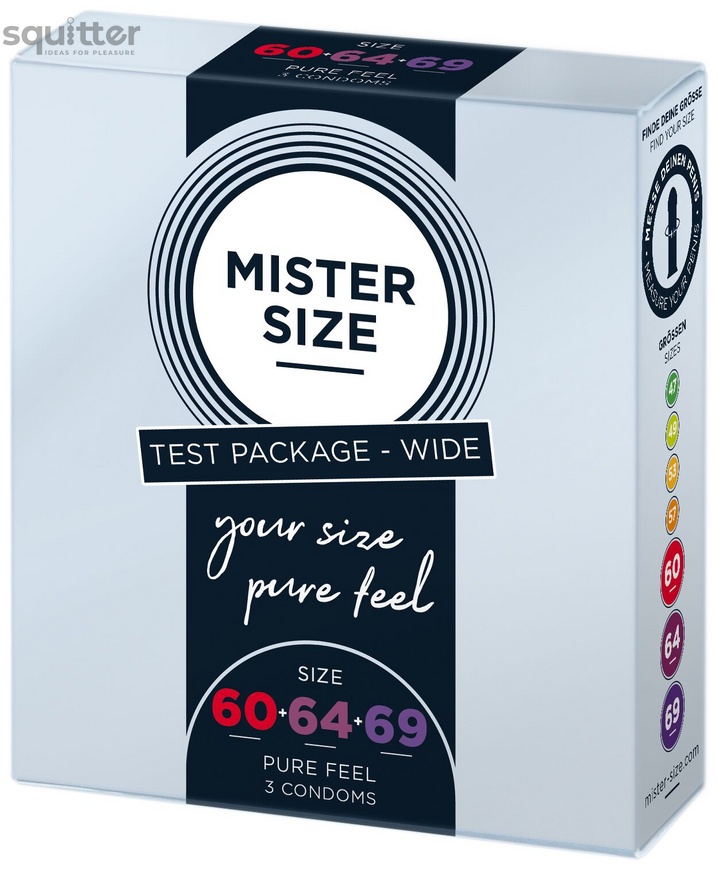 Набір презервативів Mister Size - pure feel - 60–64–69 (3 condoms), 3 розміри, товщина 0,05 мм SO8041 фото