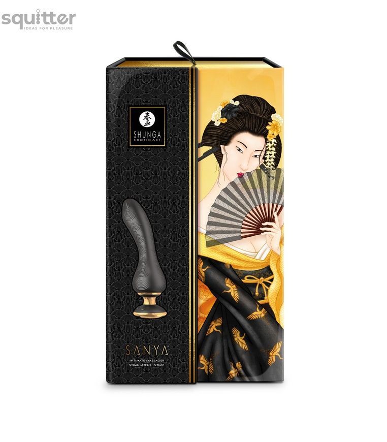 Вибратор для точки G Shunga Sanya Black, гибкий ствол SO6905 - онлайн-сексшоп Сквитер