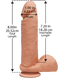 Фаллоимитатор Doc Johnson The D - Perfect D - 8 Inch With Balls - ULTRASKYN, диаметр 5,1смSO1577,2 - интернет-магазин интимных товаров Squitter