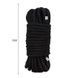 Веревка для BDSM MAI Bondage Rope Black, длина 10 м, диаметр 6,5 мм, полиэстерSO6573,2 - интернет-магазин интимных товаров Squitter