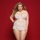 Ніжний комплект білизни JSY &laquo;Мила Бейлі&raquo; Plus Size, White, корсет, стрінги, стрепи, мереживо SO8381,1 - інтернет-магазин інтимних товарів Squitter