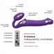 Безремінний страпон з вібрацією Strap-On-Me Vibrating Violet XL, діам. 4,5 см, пульт ДК, регульовани SO3827 фото 2