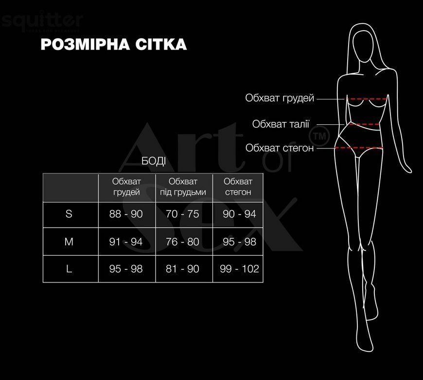 Лаковане боді Art of Sex - Jazz, колір чорний с эфектом голограми, розмір L SX3815 - онлайн-сексшоп Сквітер