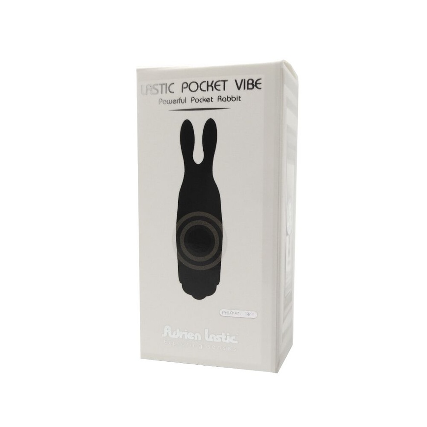 Вібропуля Adrien Lastic Pocket Vibe Rabbit Black зі стимулюючими вушками AD33499 фото