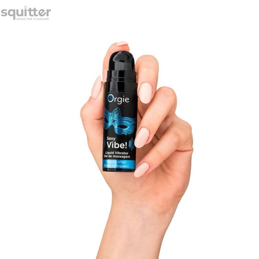 Рідкий вібратор Orgie Sexy Vibe! Liquid Vibrator, 15 мл, з ефектом мурашок SX1549 - онлайн-сексшоп Сквітер