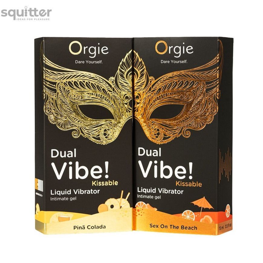 Рідкий вібратор Orgie Dual Vibe! Sex On The Beach Kissable Liquid Vibrator, 15 мл SX1499 - онлайн-сексшоп Сквітер