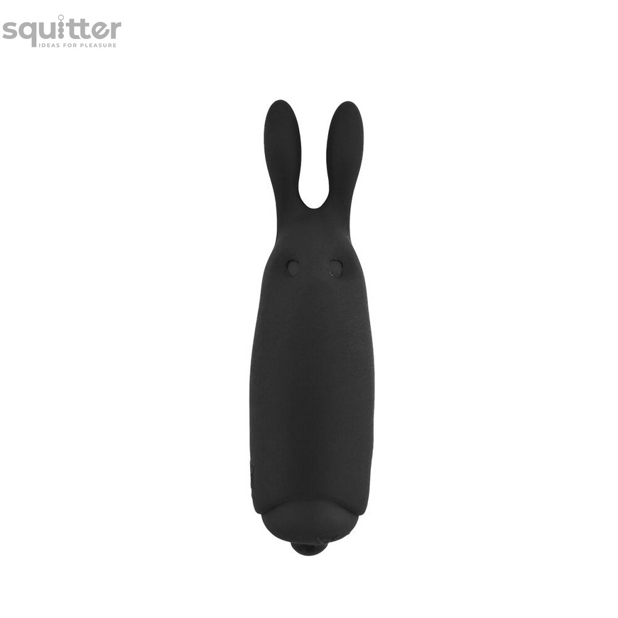 Вибропуля Adrien Lastic Pocket Vibe Rabbit Black со стимулирующими ушками AD33499 фото