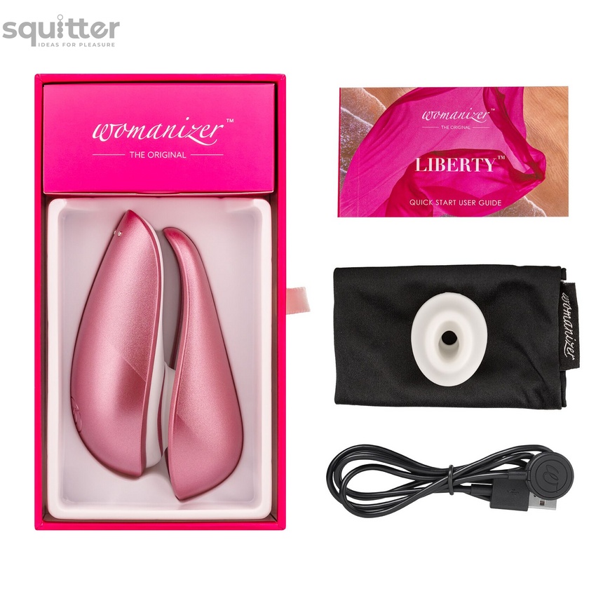 Вакуумний кліторальний стимулятор Womanizer Liberty Pink SO8745 фото