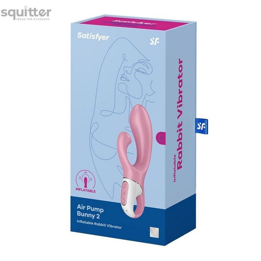 Вибратор-кролик надувной Satisfyer Air Pump Bunny 2 SO8412 - онлайн-сексшоп Сквитер