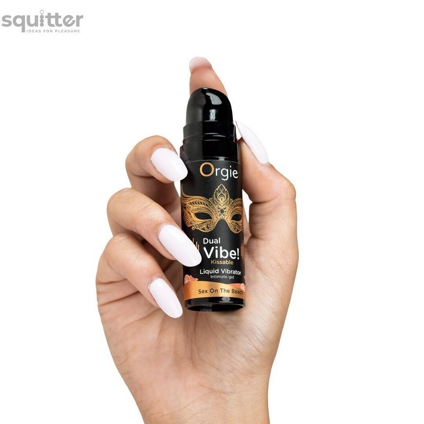Рідкий вібратор Orgie Dual Vibe! Sex On The Beach Kissable Liquid Vibrator, 15 мл SX1499 - онлайн-сексшоп Сквітер