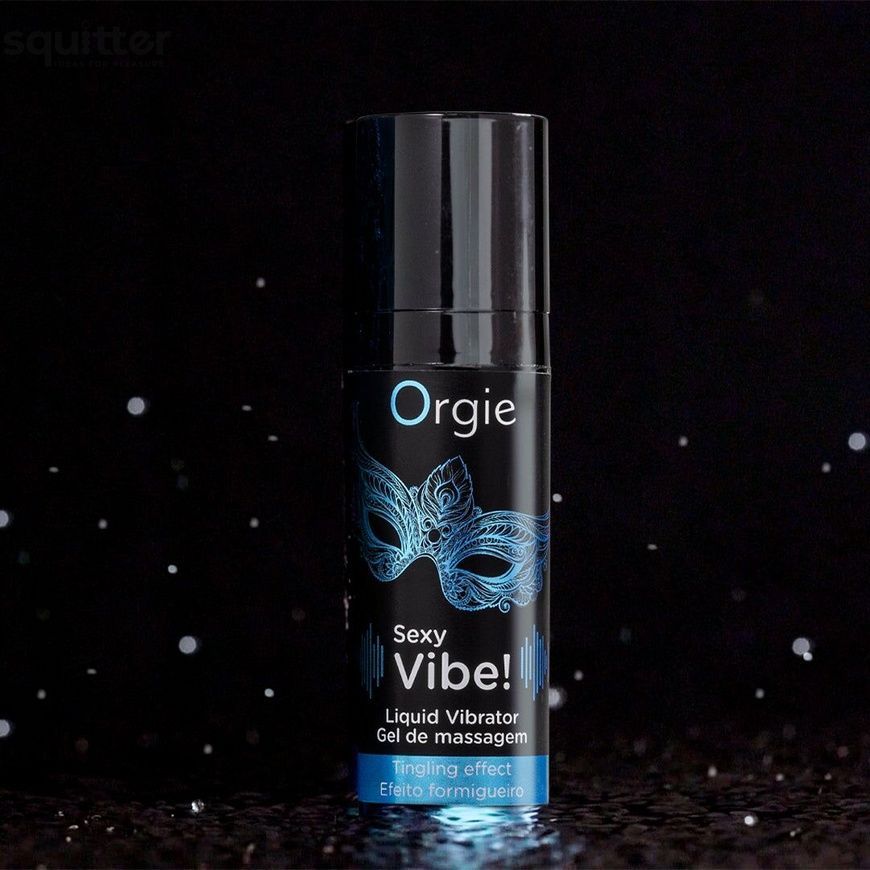 Рідкий вібратор Orgie Sexy Vibe! Liquid Vibrator, 15 мл, з ефектом мурашок SX1549 - онлайн-сексшоп Сквітер