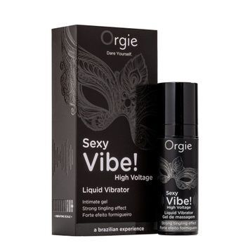 Рідкий вібратор Orgie Sexy Vibe! High Voltage, 15 мл, ефект мурашок + дуже потужна вібрація SX1550 - онлайн-сексшоп Сквітер