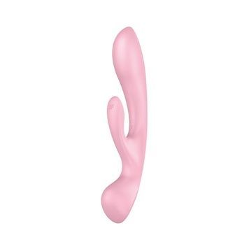 Двосторонній вібратор-кролик Satisfyer Triple Oh Pink, 3 мотори, руків&rsquo;я-масажер SO7780 - онлайн-сексшоп Сквітер