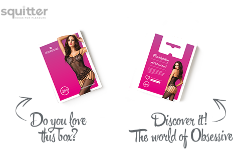Бодістокінг Obsessive Bodystocking F235 S/M/L, тонкі підв&rsquo;язки, ніжний декор, сіточка SO7231 - онлайн-сексшоп Сквітер