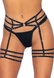 Leg Avenue Rhinestone garter strapps OS Black SO7932 фото 1