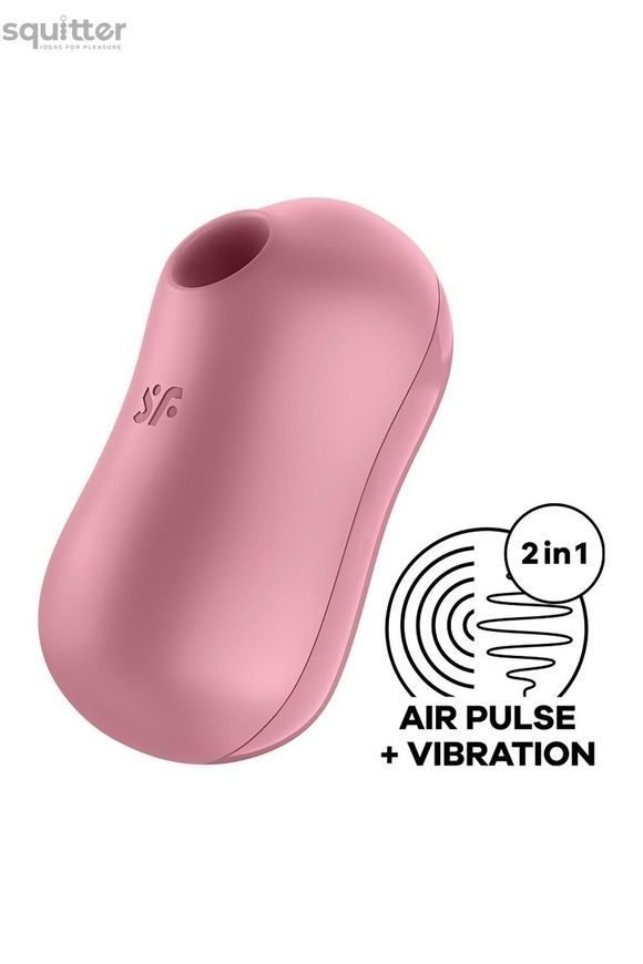 Вакуумный стимулятор с вибрацией Satisfyer Cotton Candy Light Red SO6282 - онлайн-сексшоп Сквитер