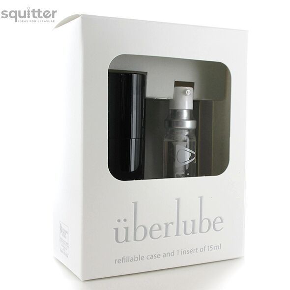 Преміум лубрикант 3в1 на силіконовій основі Uberlube Good-to-Go Black (15 мл) + кейс SO4878 - онлайн-сексшоп Сквітер