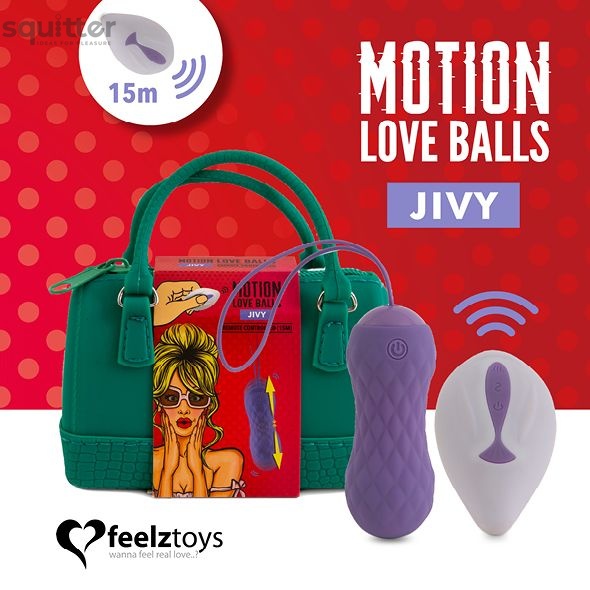 Вагинальные шарики с массажем и вибрацией FeelzToys Motion Love Balls Jivy с пультом ДУ, 7 режимов SO3852 фото