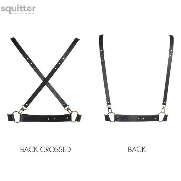 Портупея Bijoux Indiscrets MAZE - X Harness Black, экокожа SO2676 - онлайн-сексшоп Сквитер