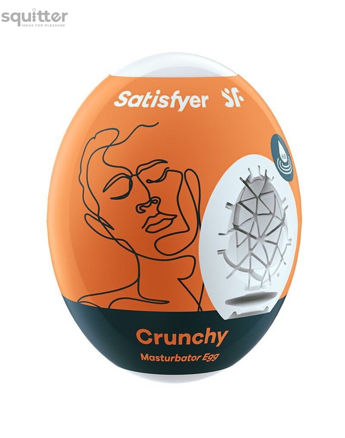 Самозмащувальний мастурбатор-яйце Satisfyer Masturbator Egg Single Crunchy, одноразовий, не вимагає SO5525 фото