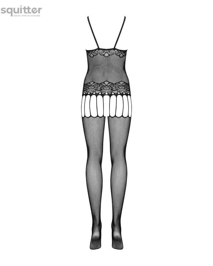 Бодістокінг Obsessive Bodystocking F235 S/M/L, тонкі підв&rsquo;язки, ніжний декор, сіточка SO7231 - онлайн-сексшоп Сквітер