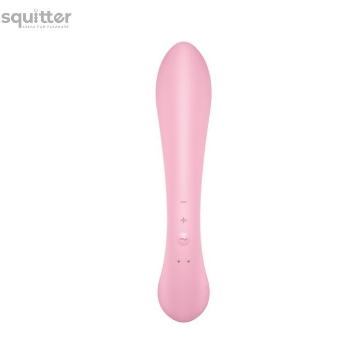 Двосторонній вібратор-кролик Satisfyer Triple Oh Pink, 3 мотори, руків&rsquo;я-масажер SO7780 - онлайн-сексшоп Сквітер