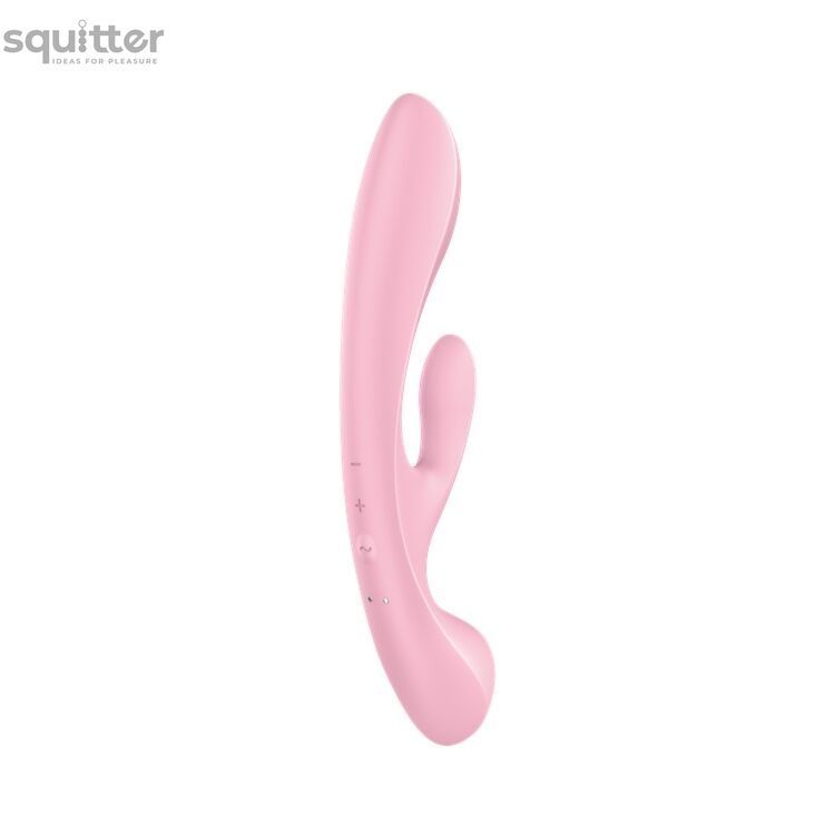 Двосторонній вібратор-кролик Satisfyer Triple Oh Pink, 3 мотори, руків&rsquo;я-масажер SO7780 - онлайн-сексшоп Сквітер