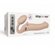 Безремневой страпон с вибрацией Strap-On-Me Vibrating Flesh L, диаметр 3,7см, пульт ДУ, регулируемый SO3828 фото 4