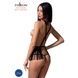 Комплект белья INDRA SET OpenBra black S/M - Passion Exclusive: стринги, портупея с бахромойPS26202,2 - интернет-магазин интимных товаров Squitter