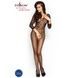 Бодістокінг Passion BS007 black, комбінезон, закриті плечі, рукав 3/4 PBS007B,2 - інтернет-магазин інтимних товарів Squitter