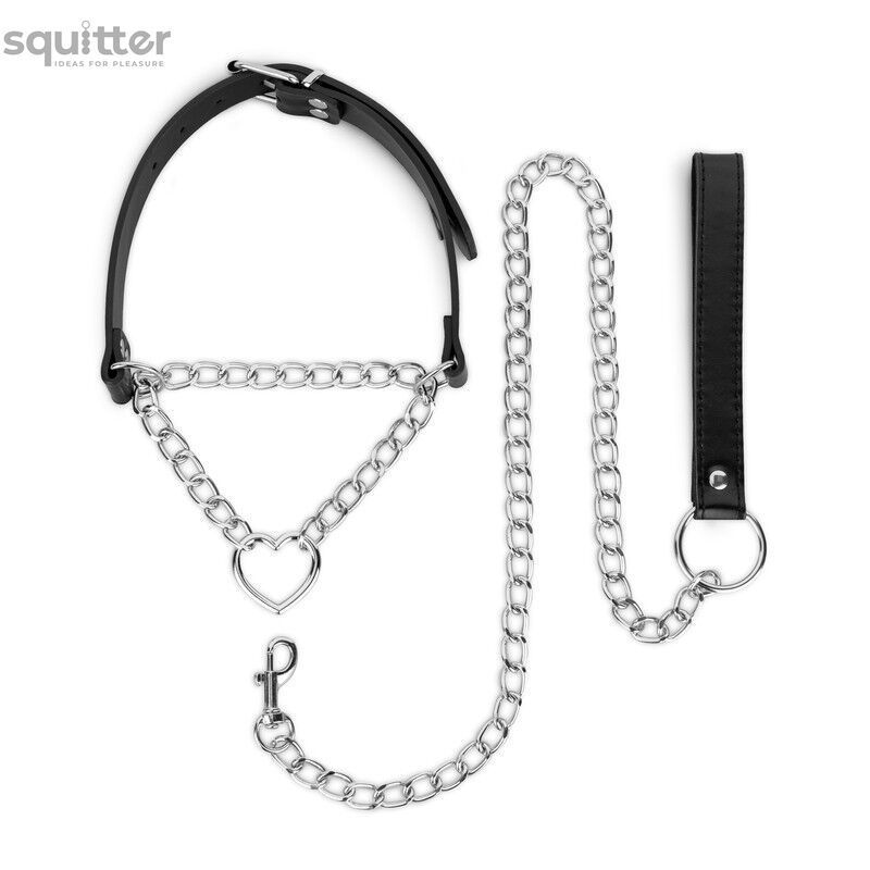 Нашийник з повідцем Bedroom Fantasies: Collar with Chain - Silver SX2207 - онлайн-сексшоп Сквітер
