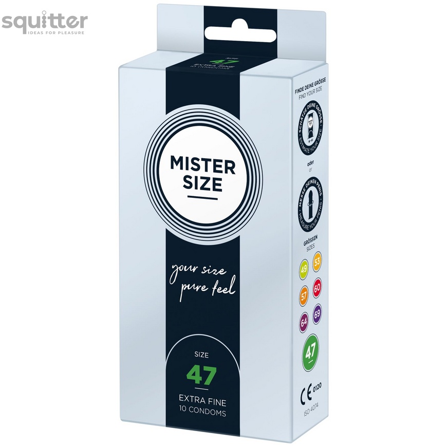 Презервативи Mister Size - pure feel - 47 (10 condoms), товщина 0,05 мм SO8042 фото