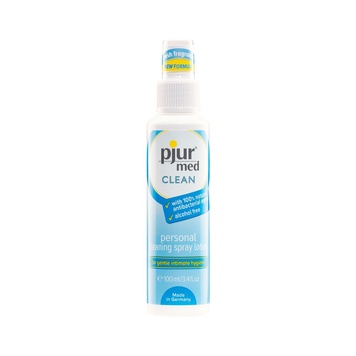 Очищувальний спрей pjur med CLEAN 100 мл для ніжної шкіри та іграшок, антибактеріальний PJ10440 фото