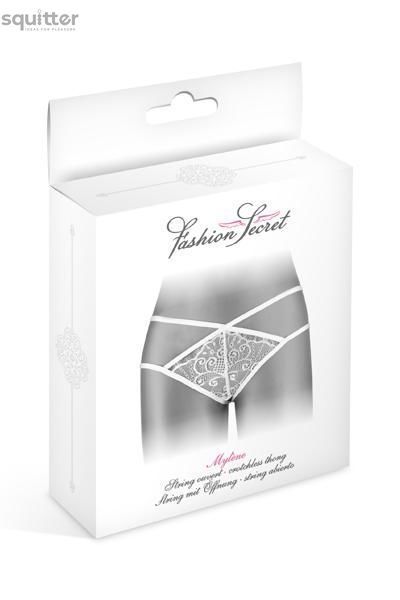 Трусики-стринги Fashion Secret MYLENE White с двойной линией бедра SO2255 - онлайн-сексшоп Сквитер