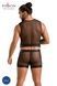 Комплект мужского белья на шнуровке Passion 053 Set William XXL/XXXL Black, жилет, боксерыSO7629,6 - интернет-магазин интимных товаров Squitter