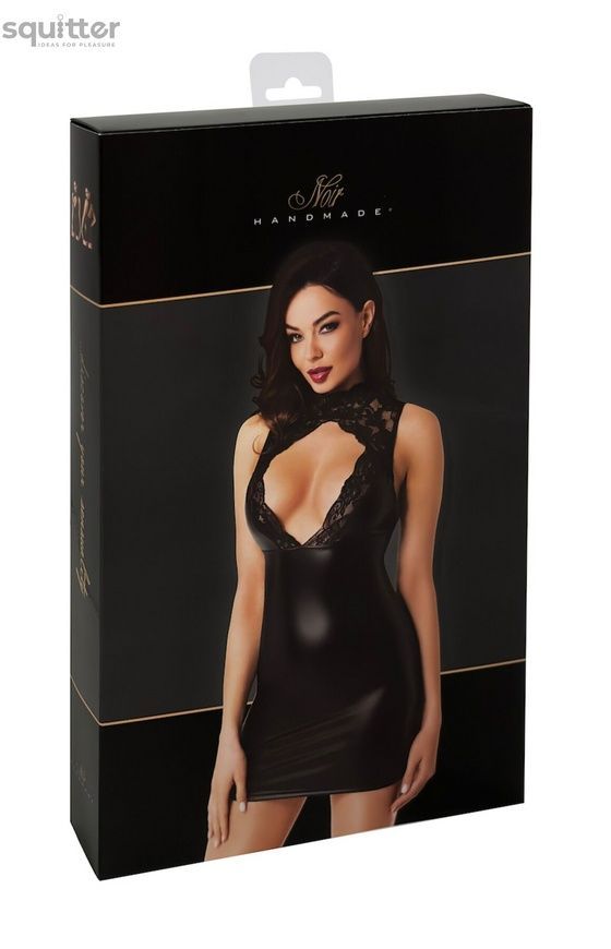 Сукня Noir Handmade F343 Powerwetlook and lace mini skirt - XL SX2074 - онлайн-сексшоп Сквітер
