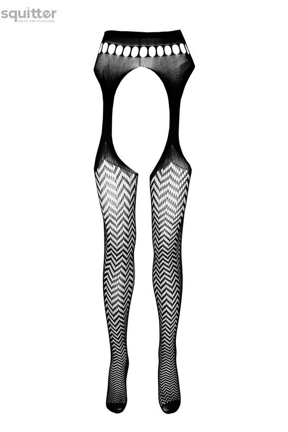 Эротические колготки-бодистокинг Passion ECO S002 black, с доступом, геометрическое плетение SO7087 - онлайн-сексшоп Сквитер