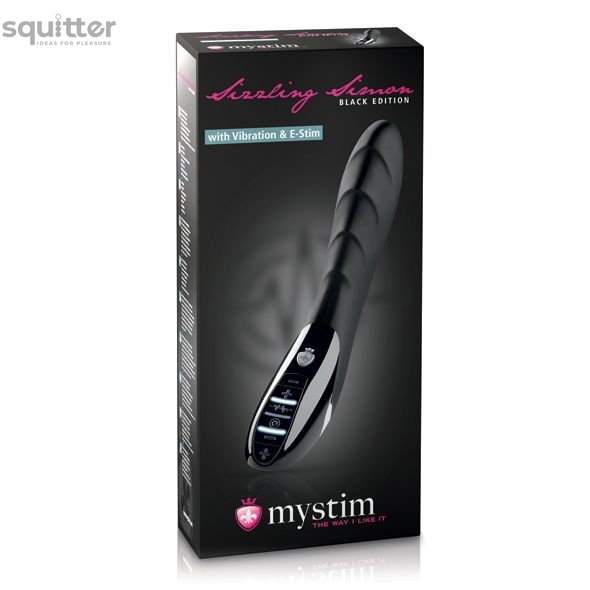 Вібратор з електростимуляцією Mystim Sizzling Simon eStim Black, міостімулятор SO3473 фото