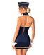 Эротический костюм стюардессы Obsessive Stewardess uniform XS/S, blue, платье, пилотка, шарф, манжетSO7729,2 - интернет-магазин интимных товаров Squitter