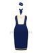 Эротический костюм стюардессы Obsessive Stewardess uniform XS/S, blue, платье, пилотка, шарф, манжетSO7729,3 - интернет-магазин интимных товаров Squitter