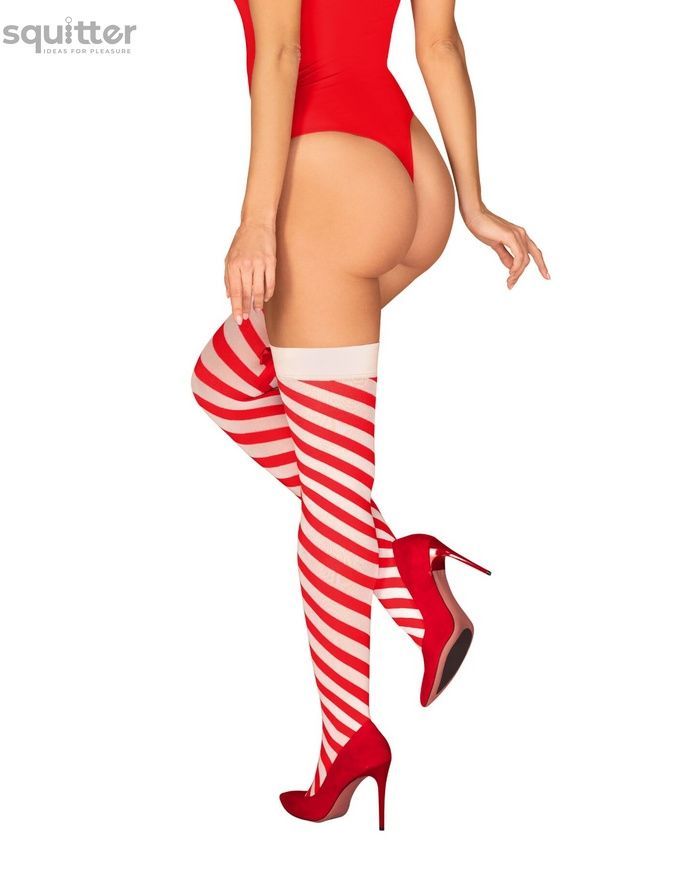 Панчохи Obsessive Kissmas stockings S/M SX3104 - онлайн-сексшоп Сквітер